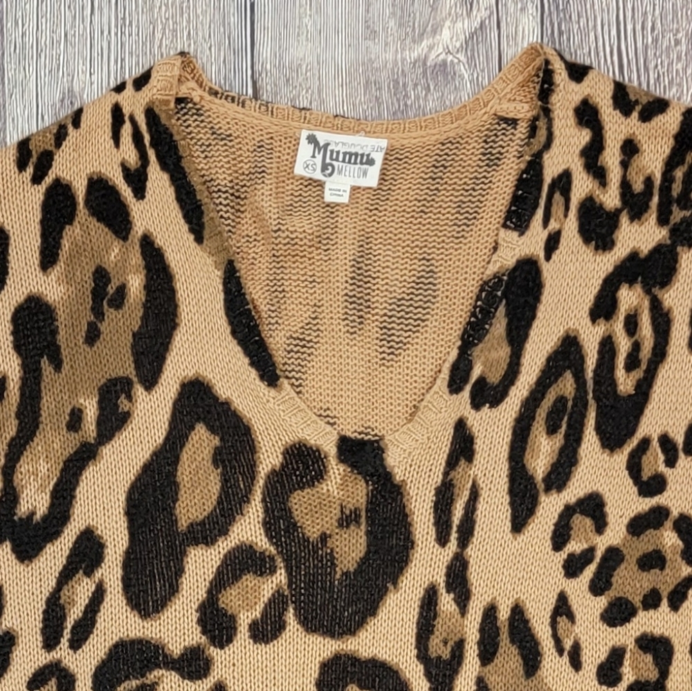 Show Me Your MuMu Leopard Knitten Carter Tunic - Picture 3 of 8